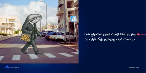 بیش از ۸۰٪ از بیت کوین استخراج شده در دست کیف پول‌های بزرگ قرار دارد